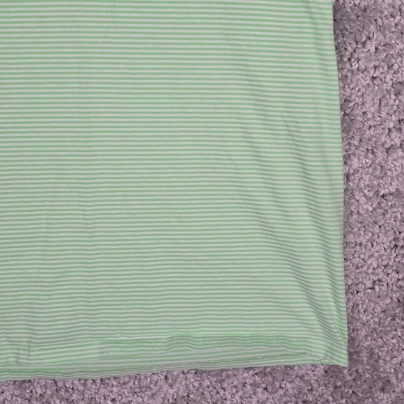 Johnnie‎ O Men Cotton Striped Polo Shirt Size Large Green Golf Office Casual - Picture 2 of 10